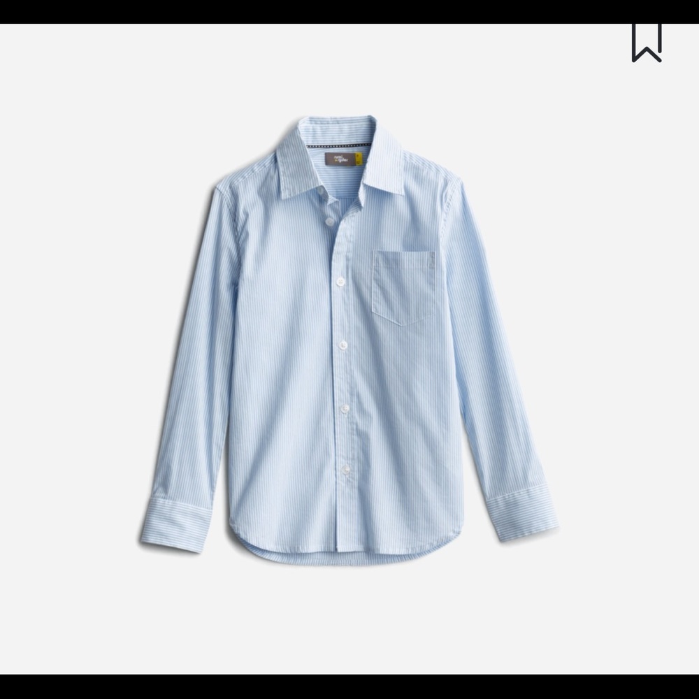 Blue striped button down shirt